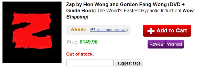Zap by Hon Wong and Gordon Fang-Wong (DVD + Guide Book) - Click Image to Close